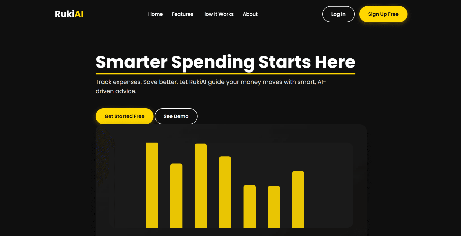 AI-powered personal finance tracker - Full-stack web application screenshot